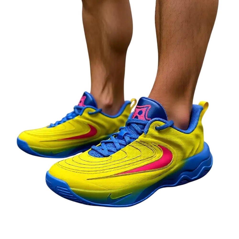 Nike Giannis Immortality 2 Yellow Blue Pink Shoes FZ6734-700 Kids 6Y NWOB